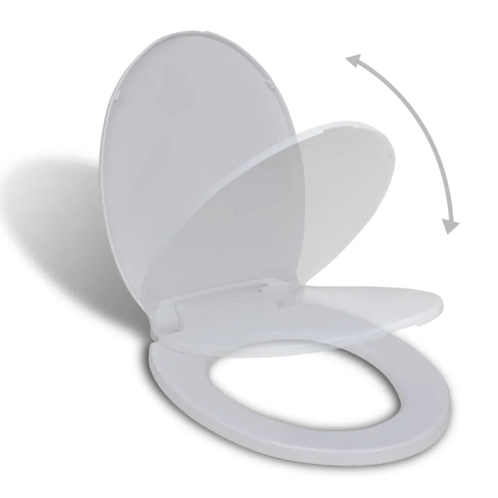 vidaXL soft close toiletsæde oval hvid