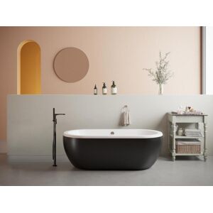 Shower & Design Bañera exenta ovalada - 200 L - 170 x 80 x 58 cm - Negro - Acrílico - NEPTUNA