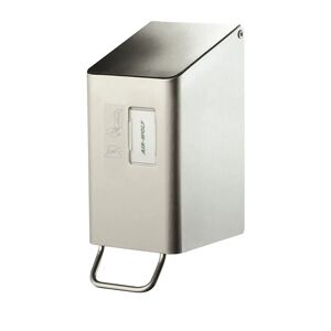 AIR-WOLF Dispensador de producto de limpieza para el asiento del WC, para 250 ml, acero inoxidable cepillado