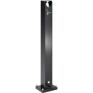 VAR Columna dispensadora de jabón y desinfección de manos, con pedal, H x A x P 1194 x 256 x 230 mm, plata vieja