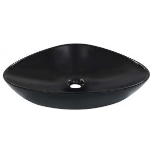 vidaXL Lavabo 58.5x39x14 Cm Cerámica Negro