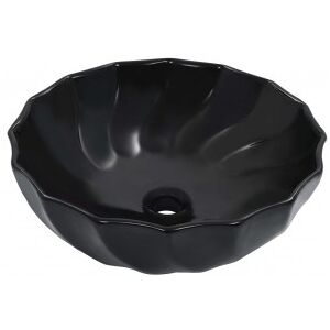 vidaXL Lavabo 46x17 Cm Cerámica Negro