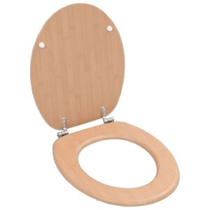 vidaXL Asiento inodoro WC con tapa MDF diseño bambú