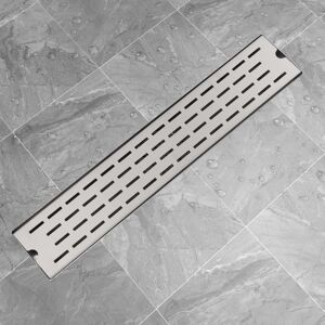 vidaXL Desagüe de ducha lineal acero inoxidable 630x140 mm