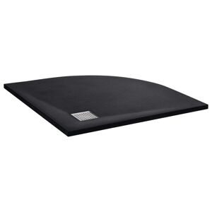 vidaXL Plato de ducha SMC negro 90x90 cm