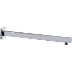 vidaXL Barra de soporte ducha cuadrada acero inox 201 plateado 40 cm