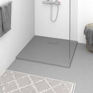 vidaXL Plato de ducha SMC gris 90x80 cm