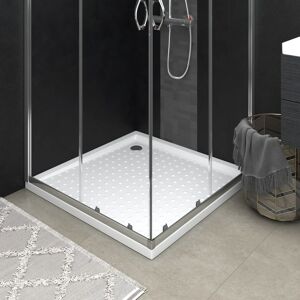 vidaXL Plato de ducha con puntos ABS blanco 80x80x4 cm