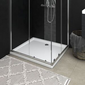 vidaXL Plato de ducha rectangular blanco ABS 80x90 cm