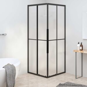 vidaXL Cabina de ducha ESG esmerilado negro 70x70x180 cm