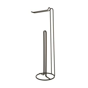 LOLAhome Portarrollos de baño negro de metal de 54x15x15 cm