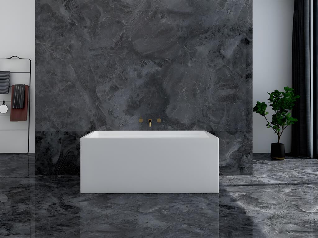 Shower & Design Bañera exenta rectangular - 232 L - 150 x 75 x 60 cm - Blanco - Acrílico - ASPIUS