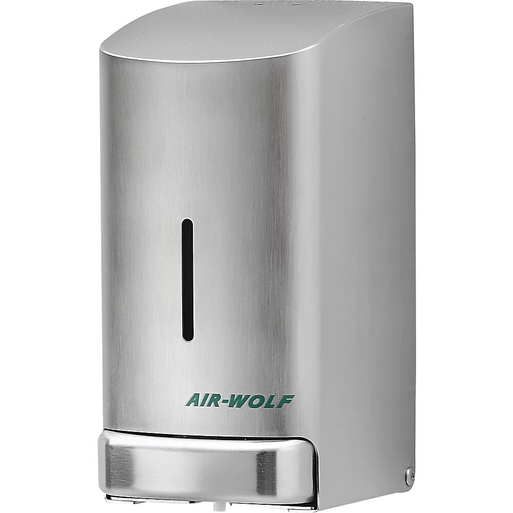 AIR-WOLF Dispensador de jabón de acero inoxidable, capacidad 0,8 l, acero inoxidable, cepillado