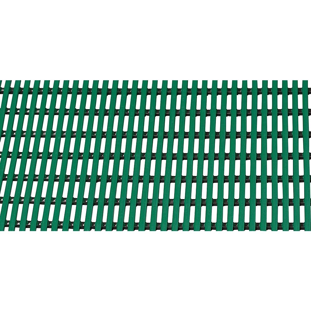 kaiserkraft Estera de suelo para ducha y vestuario, PVC blando, rollo de 10 m, anchura 800 mm, verde