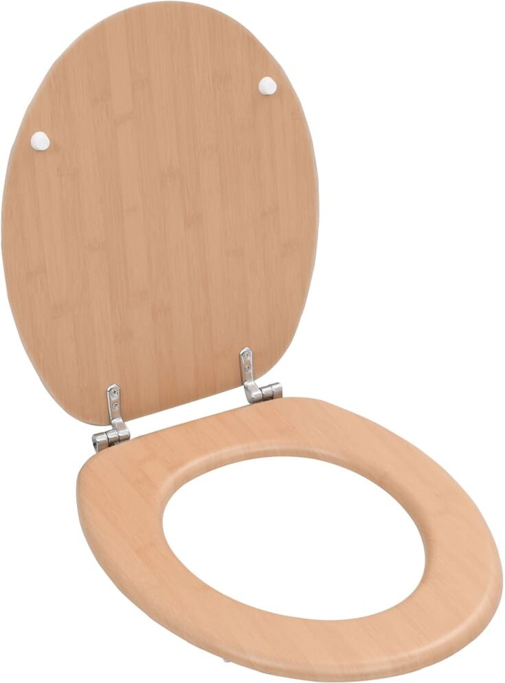 vidaXL Asiento inodoro WC con tapa MDF diseño bambú