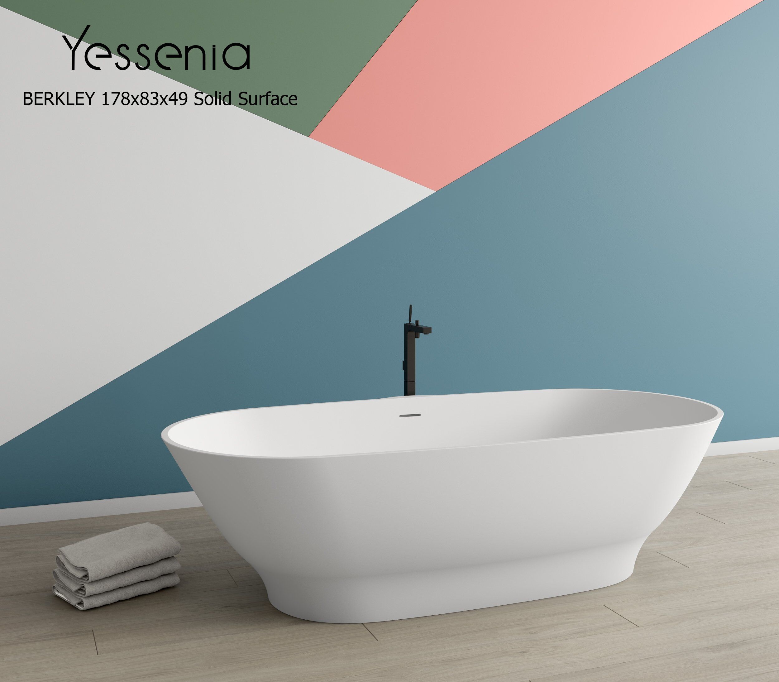 Bañera Exenta BERKLEY Solid Surface 178cm x 83cm