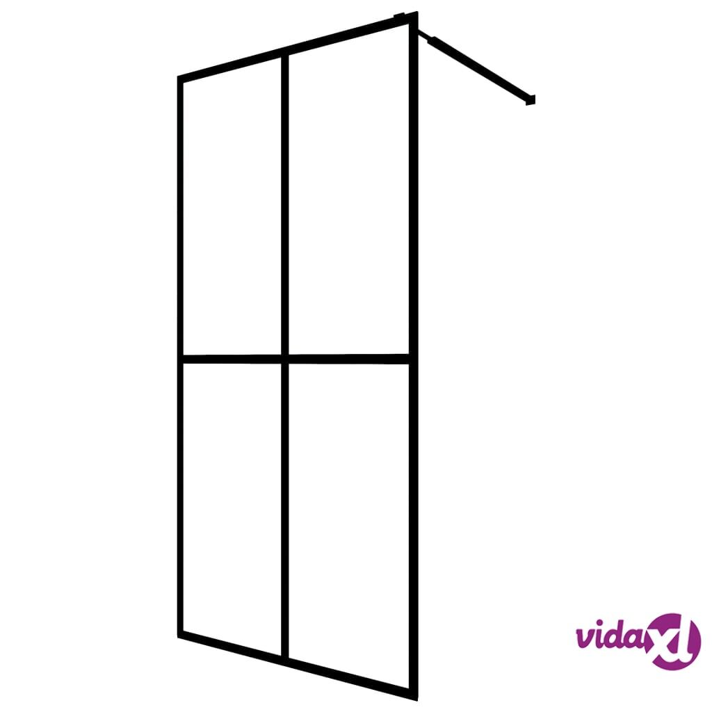 vidaXL Walk-in suihkun seinäke karkaistu lasi 90x195 cm