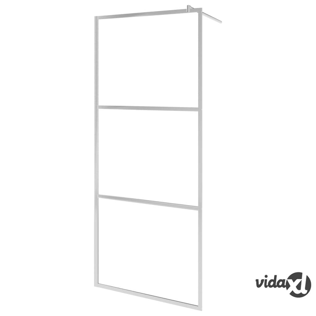 vidaXL Walk-in suihkun seinäke kirkas ESG-lasi 80x195 cm