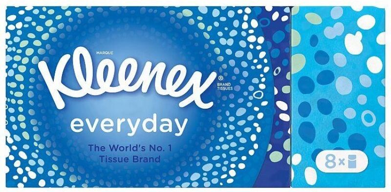 Kleenex Everyday Pocket Tissues 8 pakkaus 72 kpl Nen&auml;liinat