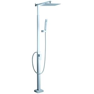 Toscohome Groupe de douche 230H cm réglable avec pomme de douche chromée - Linear Big