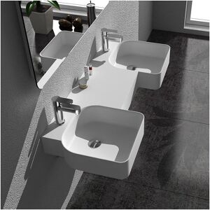 Distribain Double plan vasque solid surface Ref : SDWD38190