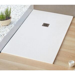 Sanycces Receveur de douche 80 x 150 cm extra plat LOGIC surface ardoisée rectangulaire blanc - Publicité