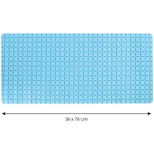 MSV Tapis Fond de baignoire antidérapant QUADRO 36x76cm Bleu Ciel - Publicité