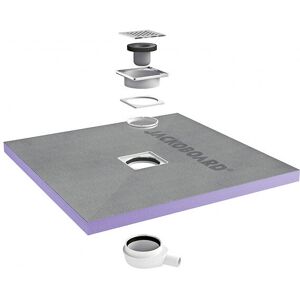 Receveur de douche à carreler Aqua Centré 1000x1000x40mm siphon horizontal offert (4512088 + 4512007)