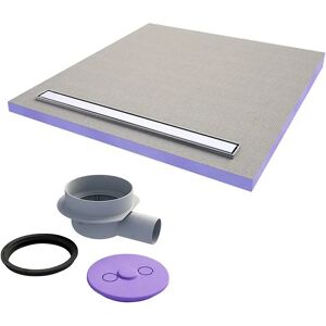 JACKOBOARD Receveur à carreler Aqua line easy avec barrette 120x90 cm +  siphon horizontal (4515477 + 4515478)