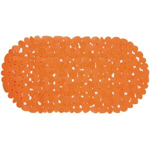 MSV Tapis bain pvc galet orange 68x35 - Publicité