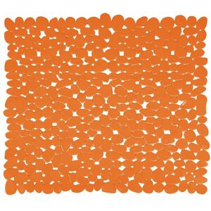 MSV Tapis bain pvc galet orange 53x53 - Publicité