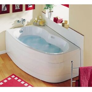 ALLIBERT Baignoire balnéo ELBA DUO DROITE ESSENTIA - massage eau + air- tablier acrylique inclus 160 x 100 cm - Publicité