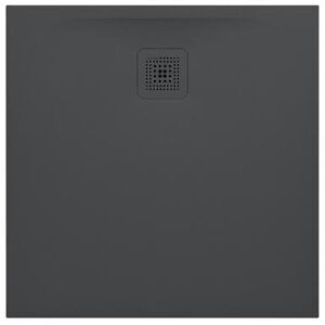 Laufen Pro Receveur de douche en gel coat Marbond extra-plat carre, evacuation sur le côte 90x90, Anthracite mat H2109560780001