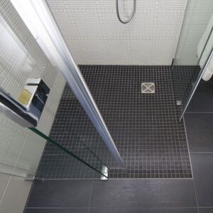 Receveur de douche à carreler 180 x 90 WEDI Fundo Primo rectangle écoulement excentré + colle 320