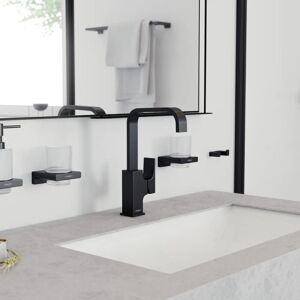 Mitigeur lavabo HANSGROHE Metropol 230 poignée manette noir chrome brossé+ nettoyant Briochin - Publicité
