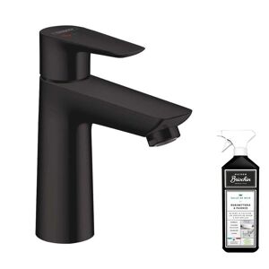 Mitigeur lavabo HANSGROHE 110 CH3 Talis avec tirette et vidage noir mat + nettoyant Briochin - Publicité