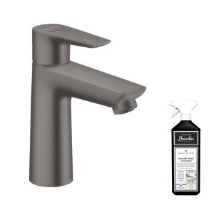 Mitigeur lavabo HANSGROHE Talis E 110 CoolStart sans tirette ni vidage noir chrome brossé + nettoyant Briochin - Publicité
