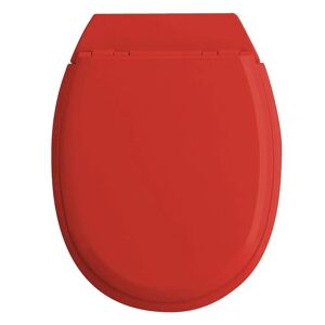 ALLIBERT Abattant WC en bois compressé déclipsable ATLAS rouge - Publicité