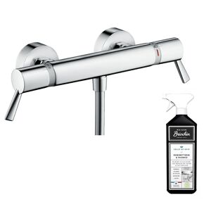 Mitigeur douche thermostatique HANSGROHE Ecostat Comfort Care chromé + nettoyant Briochin - Publicité