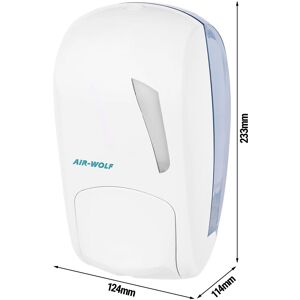 GGM GASTRO - AIR-WOLF Distributeur de savon avec bouton-poussoir - 1000ml - plastique ABS - Blanc