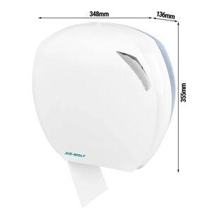 GGM GASTRO - AIR-WOLF Distributeur gros rouleaux WC - 1 gros rouleau jusqu'à 290mm - plastique ABS - Blanc