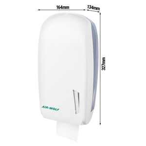 GGM GASTRO - AIR-WOLF Distributeur de papier toilette pour jusqu'à 500 feuilles individuelles - plastique ABS - Blanc
