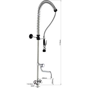 GGM GASTRO - Douche à vaisselle monotrou avec mitigeur 6000