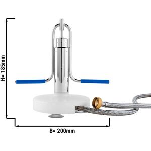 GGM Gastro - Douche pour recipients & verres avec pied, ventouses & flexible Argent