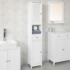 SIFREE 1703230cm Meuble salle de bain blanc Armoire Colonne Étagère de rangement - Publicité