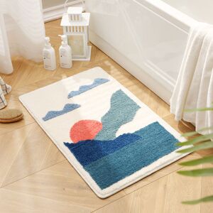 XINUY 1pc Tapis De Bain Antidérapant joli,Tapis Salle de Bain Moelleux,Absorbant l'eau,Lavable en Machine,Tapis de Douche,50x80 cm - Publicité