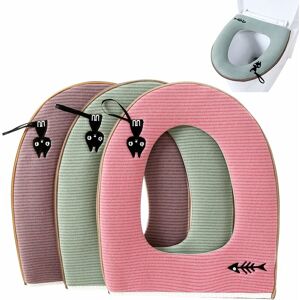 LINGHHANG 3pcs Housse de wc, Housse de Siège de Toilette Abattant wc Coussin Lavable Toilet Seat Cover Cushion Toilet Cover - Mixed colors - Publicité