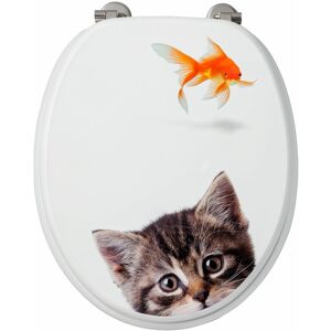 Allibert - Abattant wc en mdf décor poisson-chat - Décor - Publicité