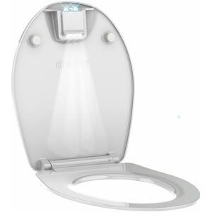 Allibert - Abattant wc en thermodur avec éclairage led nighty 2 - blanc brillant - 37,2 x 6,7 x 46,5 cm - - Blanc - Publicité