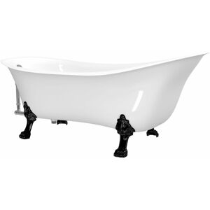 Allibert - Baignoire autoportante pattes de lion kara 175x71 blanc - pieds noirs - Blanc brillant - Publicité